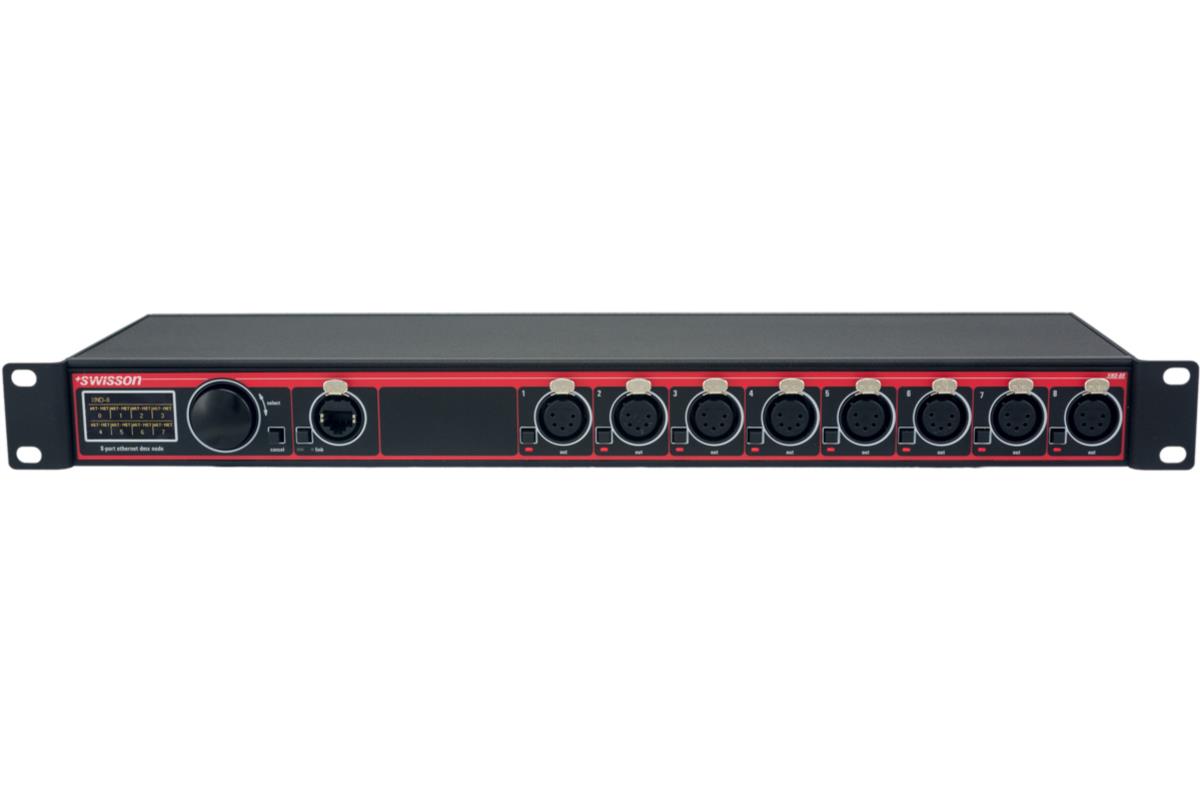 Swisson XND8R5, DMX Node 19", 8 ports, 5pin, XLR *ohne Schuko