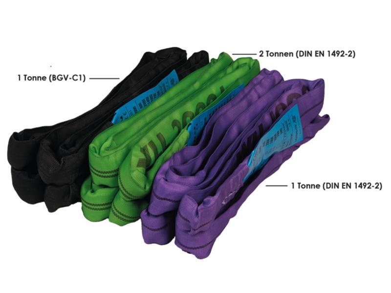 Ultralite Rundschlinge 3000kg, Umfang: 2m, GELB nach DIN EN 1492-2 (DIN 61360), Nutzlänge: 1.0m
