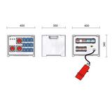 Merz Steckdosenverteiler Event TYP: SVE3 32/21-9/1,5M Steckdosenvert. Kunstst.22kVA IP44, stappelbar, Tragegriffe