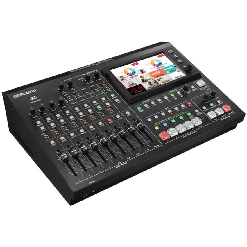 Roland VR-50HD, Multi Format Video Switcher, 12 Eingänge 4 Kanäle Video, USB 3.0 Web-Straming und Aufnahme,
