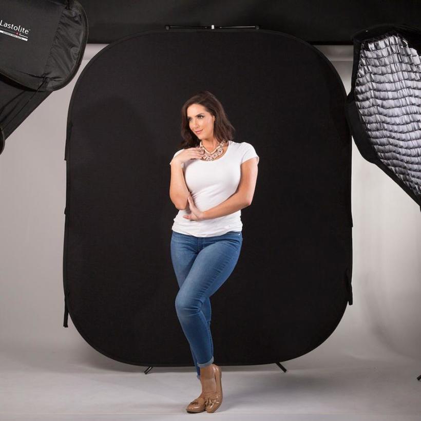 Manfrotto Falthintergrund Doppelseitig, Schwarz/Weiß 150x180cm