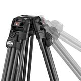 MANFROTTO Videokopf Nitrotech 608 mit Stativ 645 Fast Twin Carbon und Tasche