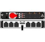 Ultralite Stromvert. STVPA 16A, IN: CEE16 Kabel 2m/rücks. OUT: 1 CEE16, 6 Schuko rücks., 3 Schuko vorne, 3 LS C16