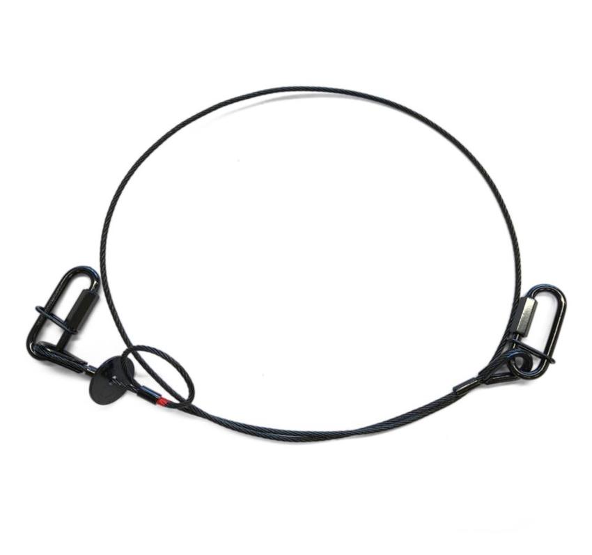 Saveking® Fangseil 4mm, 0.60m lang, 40Kg, SCHWARZ mit Dämpfungselement, 2x SVG Notglieder & CE BGV C1 Plakette
