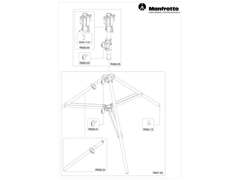 MANFROTTO ASM SPIDER Manfrotto-Lighting / Avenger / Ersatzteil