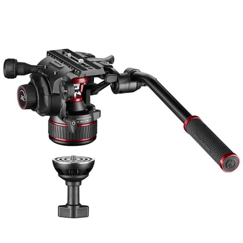 MANFROTTO Videokopf Nitrotech 608 mit Stativ 645 Fast Twin Carbon und Tasche