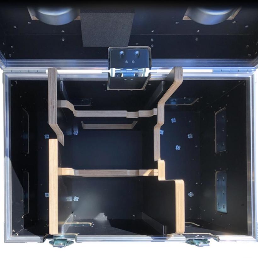 Case für 1x 500kg Chainmaster Rigging Lift  D8+ ULTRA, Stapelbar, Deckel mit Radmulde, 2x Butterfly & 8x Klappgriff