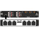 Ultralite Stromvert. STVPAC 16A, IN: CEE16 Kabel 2m/vorne OUT: 6 Schuko rücks., 3 Schuko vorne, 6 LS C16