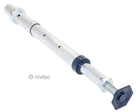 Nivtec Teleskopfuß, 040 bis 060cm, Alu höhenverstellbar im raster 5cm, mit Absteckvorrichtung,