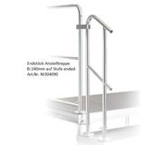 Nivtec Treppengeländer, H: 100 cm, Endstück Anstelltreppe B: 350 mm, auf Bühne endend