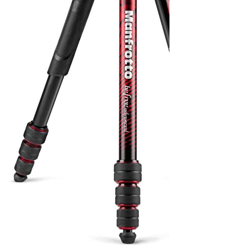 MANFROTTO Befree Advanced Alu Reisestativ Kit Twist rot