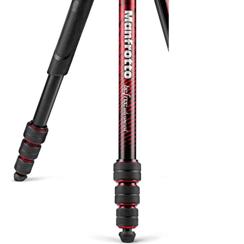 MANFROTTO Befree Advanced Alu Reisestativ Kit Twist rot