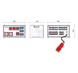 Merz Steckdosenverteiler Event TYP: SVE4 125/222-6/1,5M Steckdosenvert. Kunstst.87kVA IP44, stappelbar, Tragegriffe