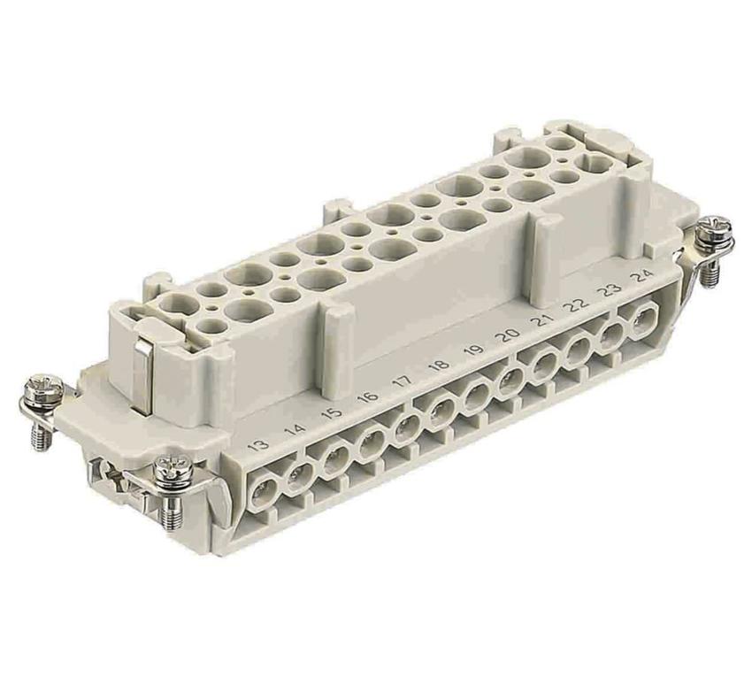 Harting HB-24 BS, Buchseneinsatz mit Drahtschutz BU-S Buchseneinsatz, Schraubanschluß