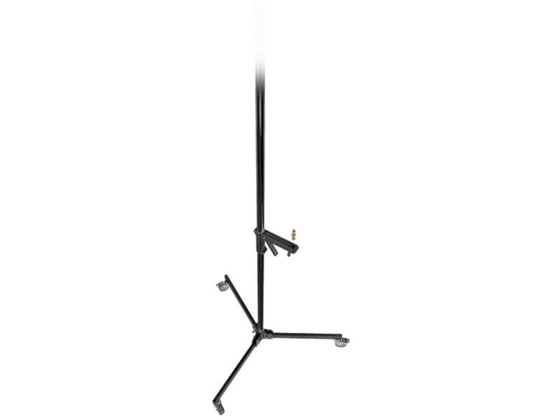 MANFROTTO BLACK ALU COLUMN STAND Stativ mit Rollen und Gleitträger, schwarz