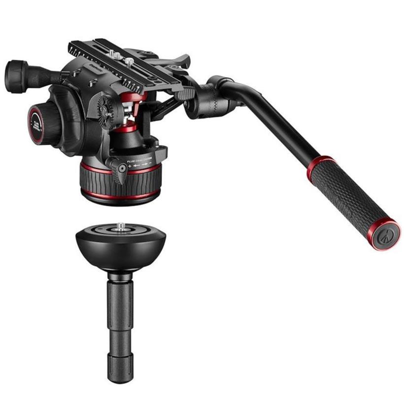 MANFROTTO Nitrotech 612 Aluminium Video-Stativ mit Mittelspinne und Tasche