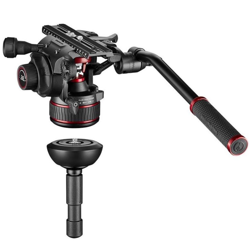 MANFROTTO Nitrotech 612 Aluminium Video-Stativ mit Mittelspinne und Tasche
