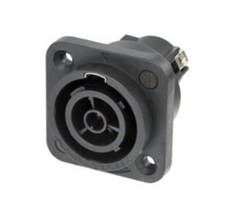 Neutrik 3pol Geräteeinbausteckdose, Power-Out, Schraub- anschlüsse, 230V, 16A, max.2.5mm², Serie: PowerCon TRUE1 TOP