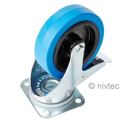 Nivtec Ersatzteil, Lenkrolle Ø 12.5cm mit Feststeller für Transportwagen