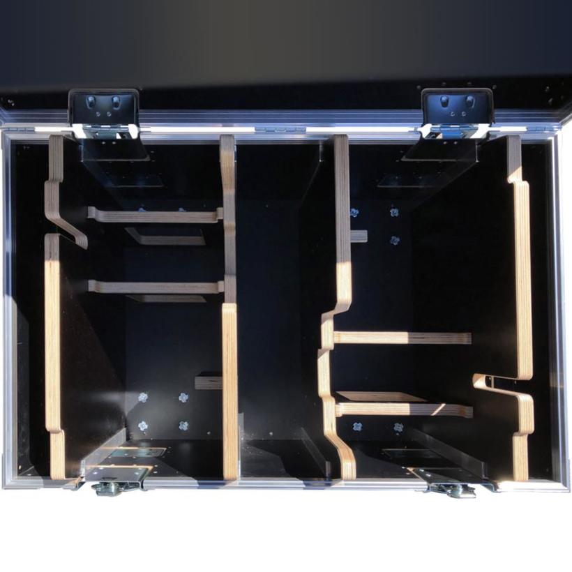 Case für 2x 250kg Chainmaster Rigging Lift  D8+ ULTRA, Stapelbar, Deckel mit Radmulde, 2x Butterfly & 8x Klappgriff