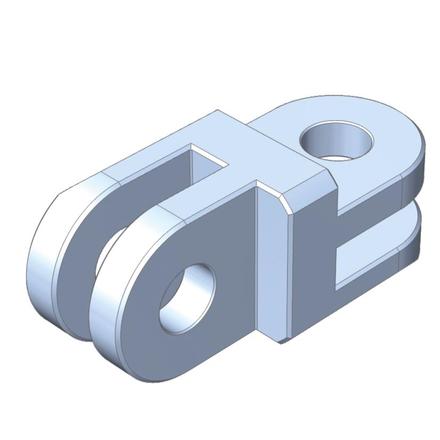 Litec KHL90RS 90° double fork steel connector, right