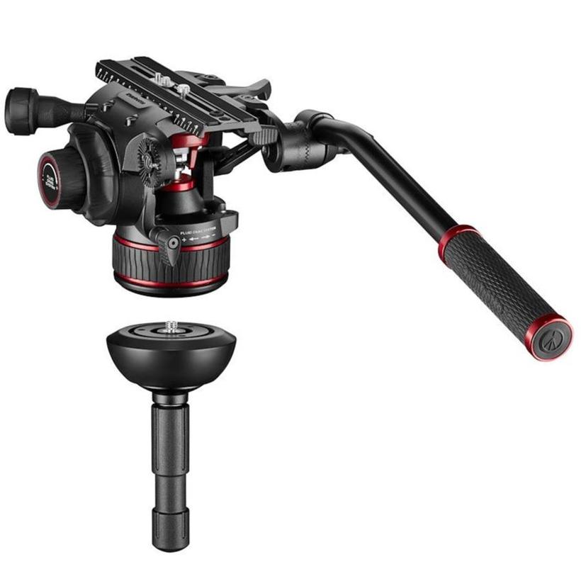 MANFROTTO Nitrotech 612 Aluminium Video-Stativ mit Bodenspinne und Tasche