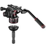 MANFROTTO Nitrotech 612 Aluminium Video-Stativ mit Bodenspinne und Tasche