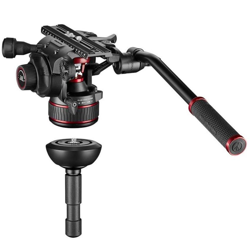 MANFROTTO Nitrotech 612 Aluminium Video-Stativ mit Bodenspinne und Tasche