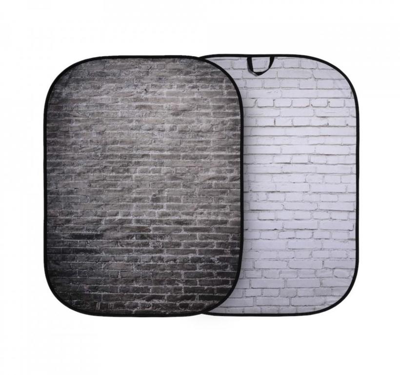 Manfrotto Textilhintergrund Urban (1,5m x 2,1m) Painted White/Industrial Grey Brick