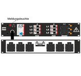 Ultralite Stromvert. STVPAC 16A, FI, IN: CEE16 Ka. 2m/vorne, OUT: 6 Schuko rücks., 1 Schuko vorne, 6 LS C16, FI 40/0.03