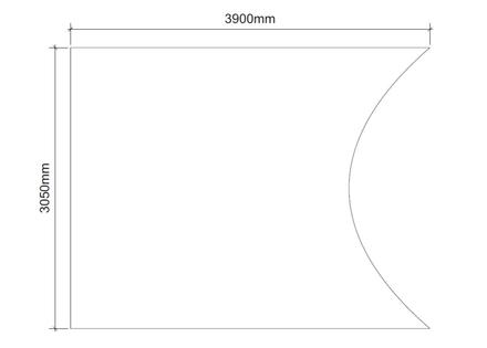 Opera Folie f.Projection 3050 x 3900 mm, rundum geöst aus Messeeinsatz, Restposten (noch 4 Stck. erhältlich)