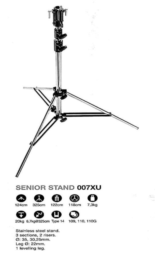 MANFROTTO ALU INOX SENIOR STAND !! AUSLAUFARTIKEL !!