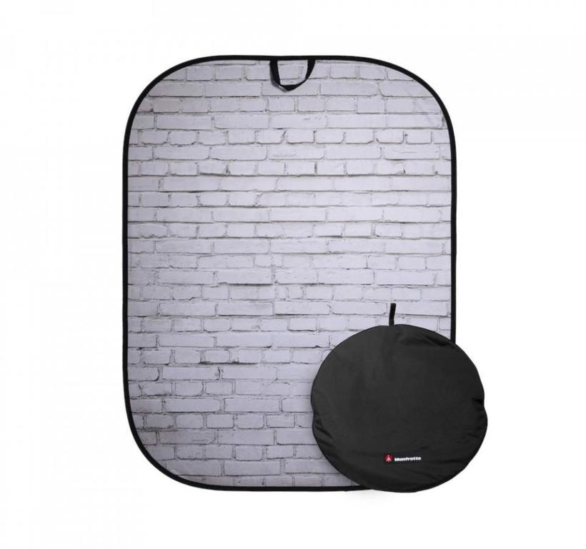 Manfrotto Textilhintergrund Urban (1,5m x 2,1m) Painted White/Industrial Grey Brick