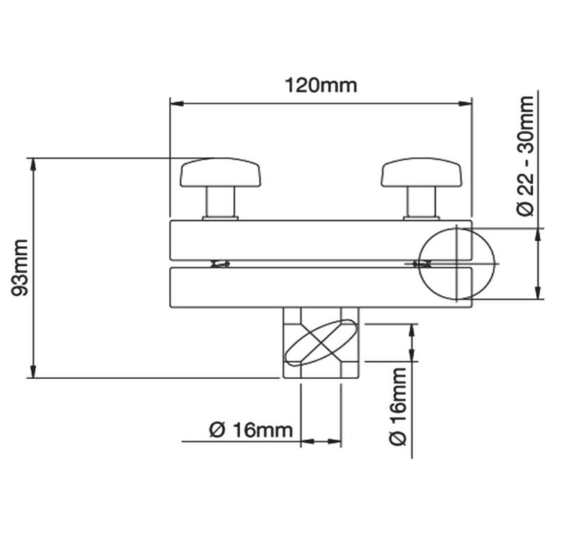 MANFROTTO PANEL CLAMP --> Klemmbereich: 22-30mm