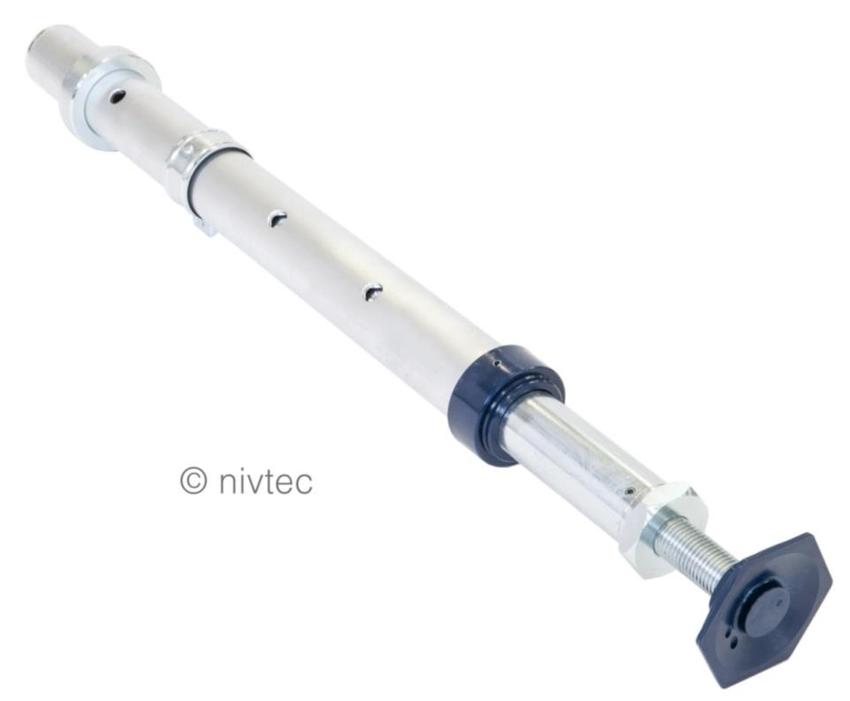 Nivtec Teleskopfuß, 080 bis 140cm, Alu höhenverstellbar im raster 5cm, mit Absteckvorrichtung,