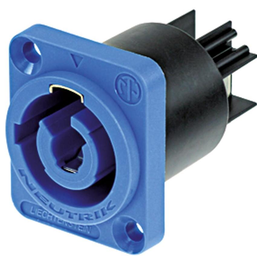 Neutrik 3pol Chassisst., luftdicht, A-Typ, power-in, blau Serie: PowerCon EB-ST, Nachfolger: NAC3MPXXA