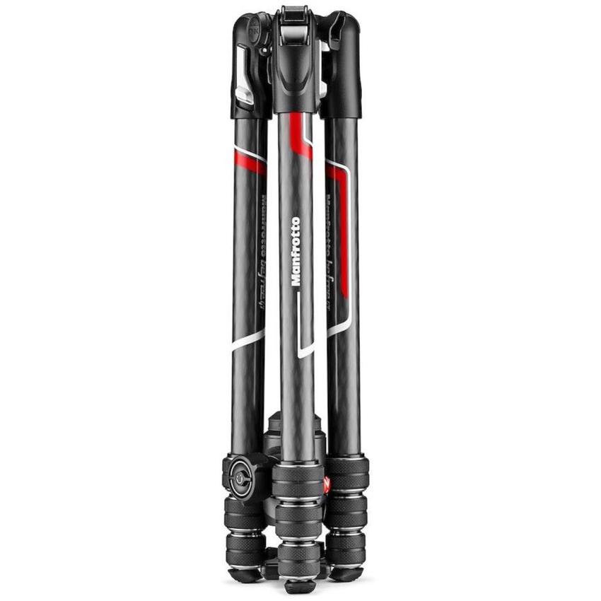MANFROTTO Befree GT Carbon Reisestativ Twist mit Kugelkopf, 4 Segmente
