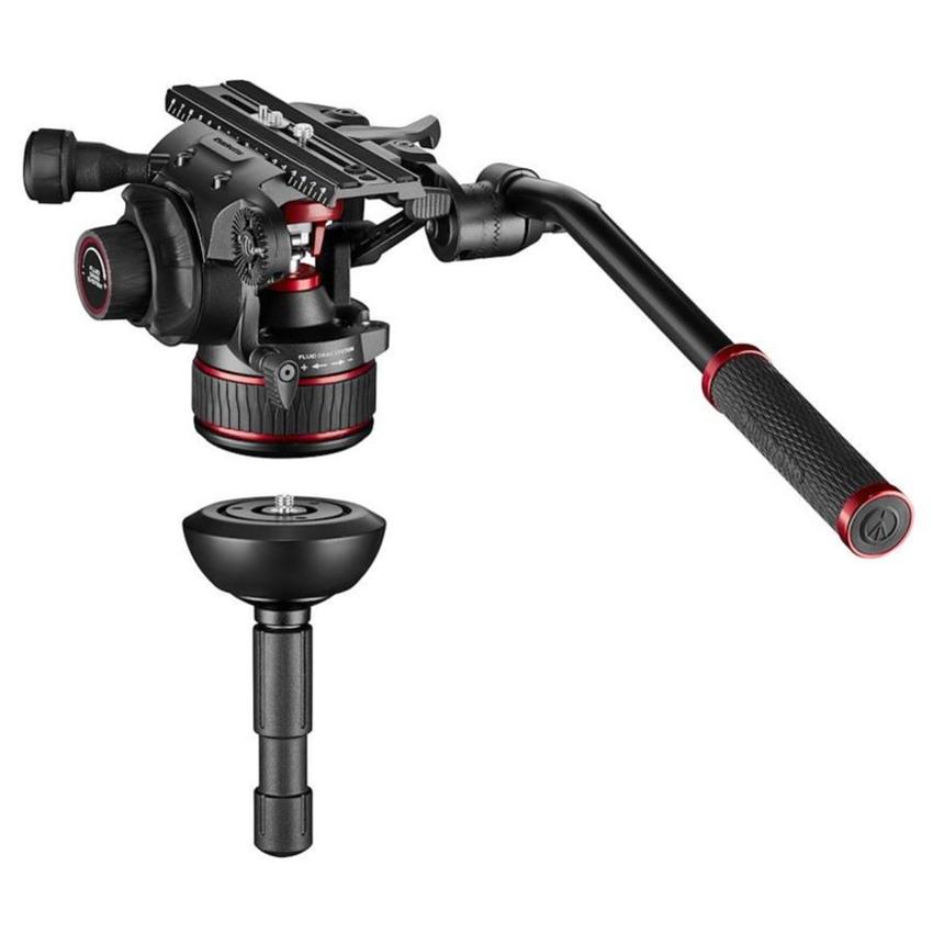 MANFROTTO Nitrotech 612 Carbon Video-Stativ mit Bodenspinne und Tasche