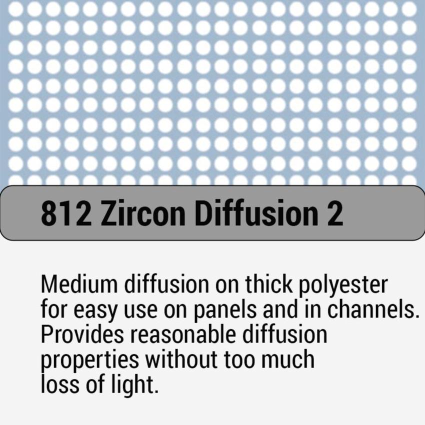 LEE-Filters, Zircon Nr. 812 Rolle 305x120cm Zircon Diffusion 3    Approx equivalent 250 White Diffusion