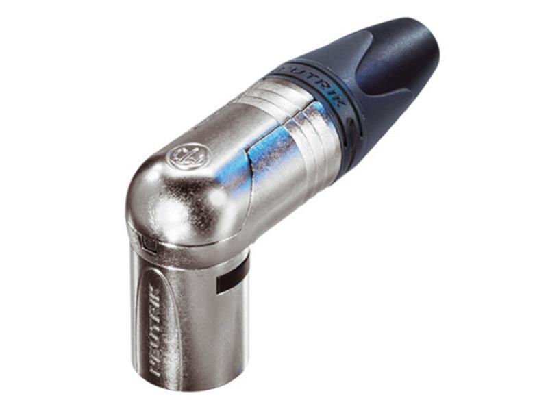 Neutrik 6pol-XLR Winkelkabelstecker vernickeltes Gehäuse, Silber beschichtete Kontakte
