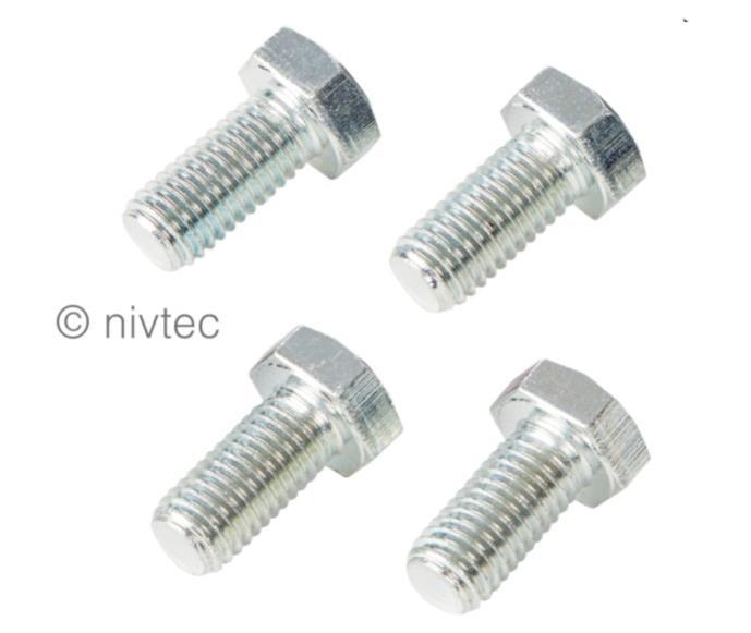 Nivtec Ersatzteil, Sechskanntschraube M12x25 für Geländer Set bestehend aus 4 Stück, silber