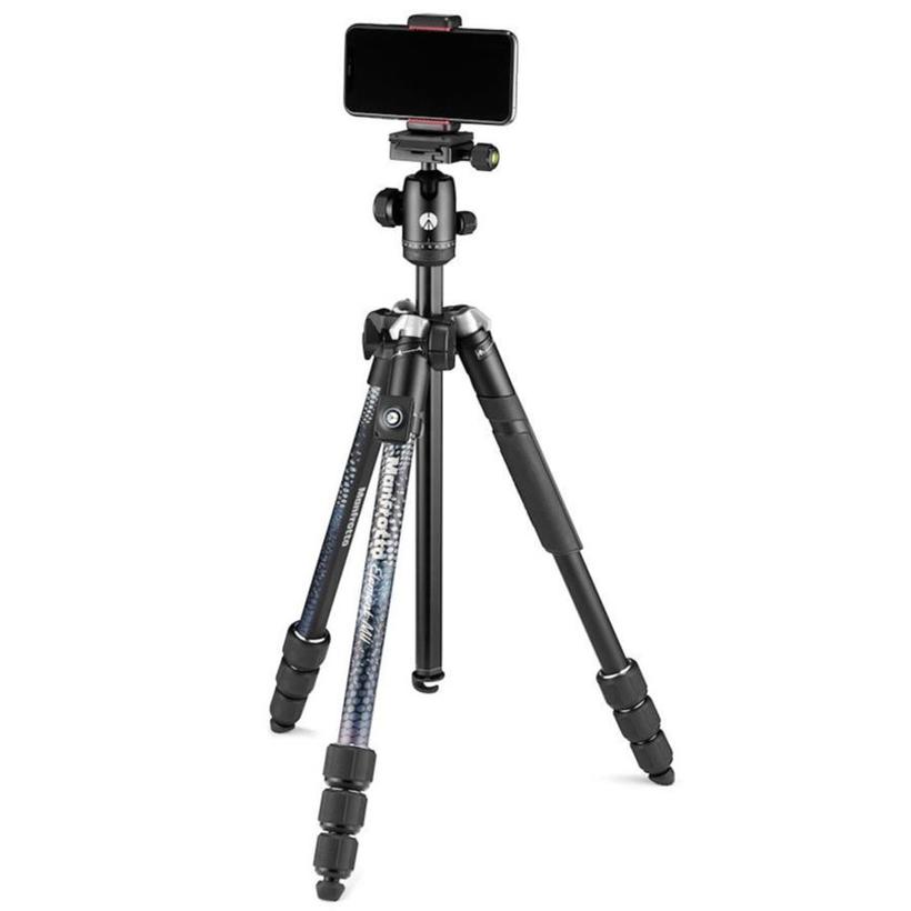 MANFROTTO Element MII Mobile Bluetooth Aluminium Fotostativ mit Kopf und Smartphone-Klemme, schwarz    DISCONTINUED!!!!!