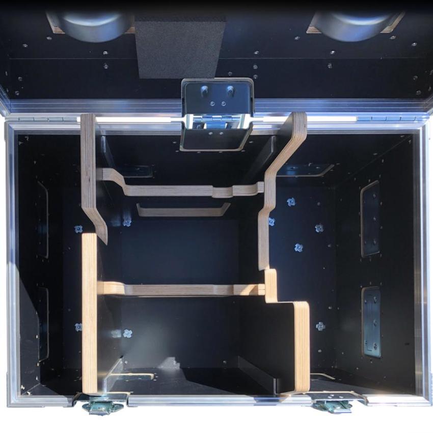 Case für 1x 1000kg Chainmaster Rigging Lift  D8+ ULTRA, Stapelbar, Deckel mit Radmulde, 2x Butterfly & 8x Klappgriff