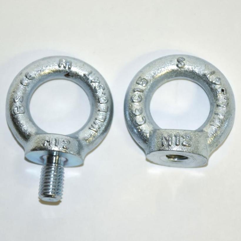 Ultralite Ringmutter M12, ähnlich DIN582, verzinkt Tragkraft 340kg, Material C15