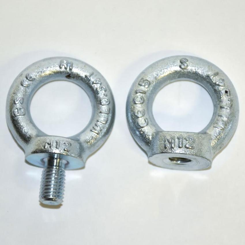 Ultralite Ringmutter M12, ähnlich DIN582, verzinkt Tragkraft 340kg, Material C15