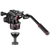 MANFROTTO Nitrotech 608 Aluminium Video-Stativ mit Bodenspinne und Tasche