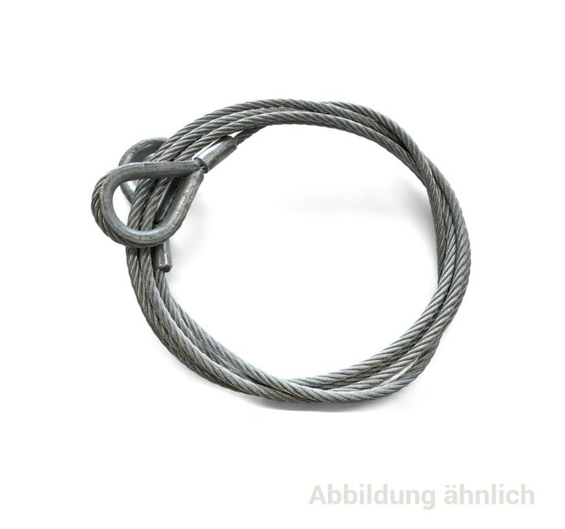 Ultralite Anschlagseil 08mm, 4.0m lang, 0700kg, verzinkt eine Seite Kauschenpressung / eine Seite abgeglüht