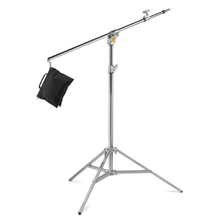 MANFROTTO BOOM STEEL STAND 39 Boom-Stativ mit Gleitfuß und Sandbag Ausgleich