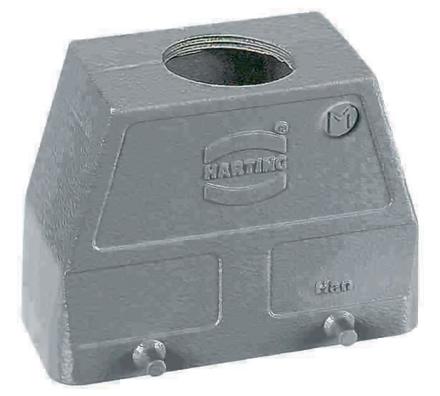 Harting HB-16 gg M32, Tüllengehäuse, gerade hohe Bauform, ohne Bügel, ohne Gummilippe
