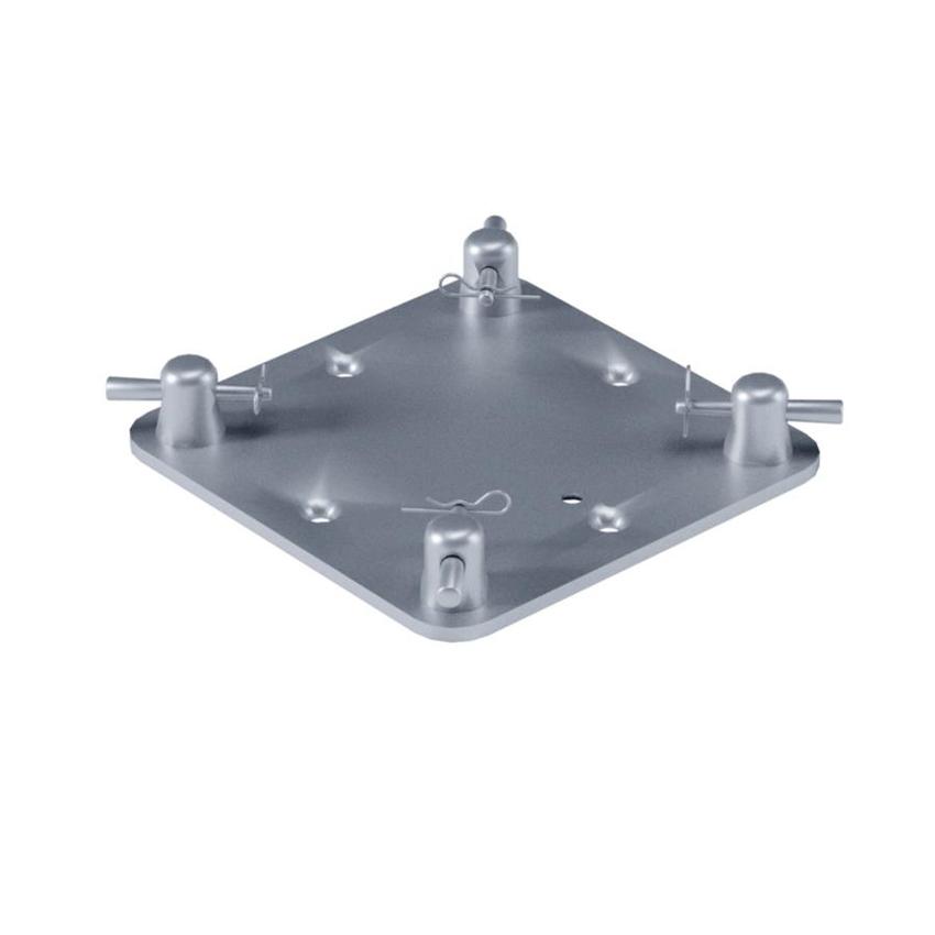 Litec FP25  Universal 25cm truss floor plate, 250x250mm, 8mm thick, (incl. connectors K370), Bodenplatte